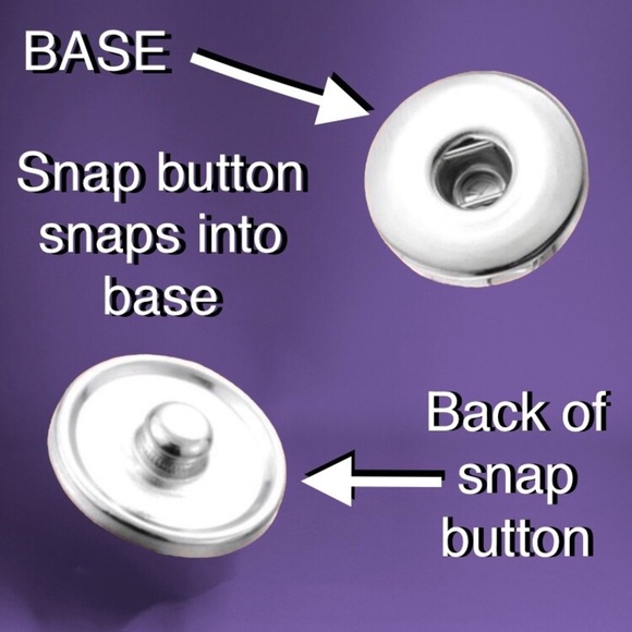 Set of Two Snap Button | Pink/Silver | NWOT - Picture 3 of 3